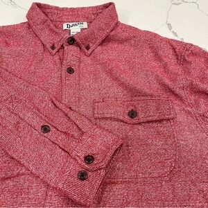 Duluth Trading Co Pink Cotton‎ Button Down Shirt Men 2XL Tall Long Sleeves